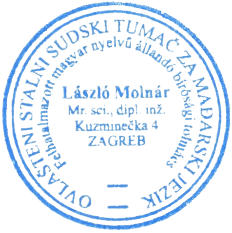 Sudski tumač za mađarski i hrvatski